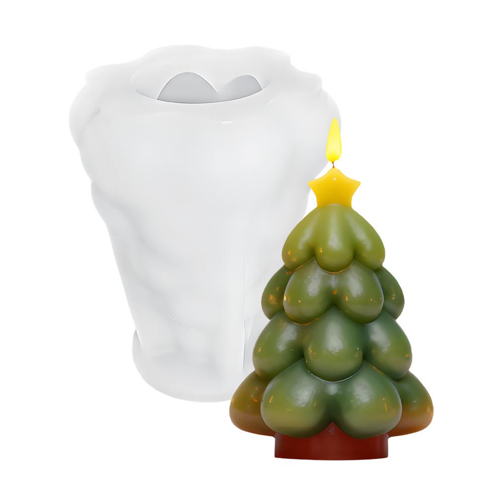 DIY Christmas Tree & Snowman Candle Silicone Mold for Aromatherapy and Decorations