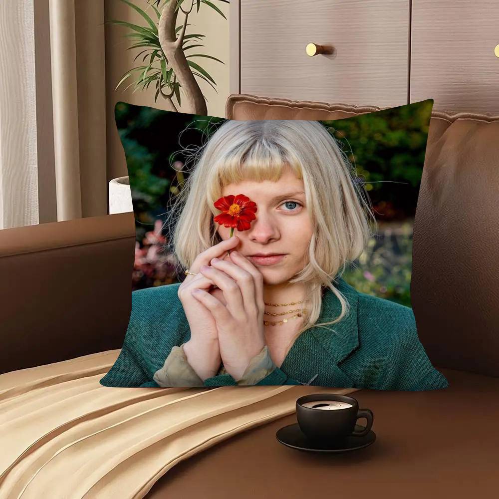 1Pc Singer A-Aurora A-Aksnes Pillow Case Fashion Square Pillowcase Bedroom Sofa Room Ins Decoration Leisure