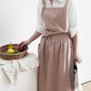 Grembiule da cucina in cotone e lino impermeabile stile letterario