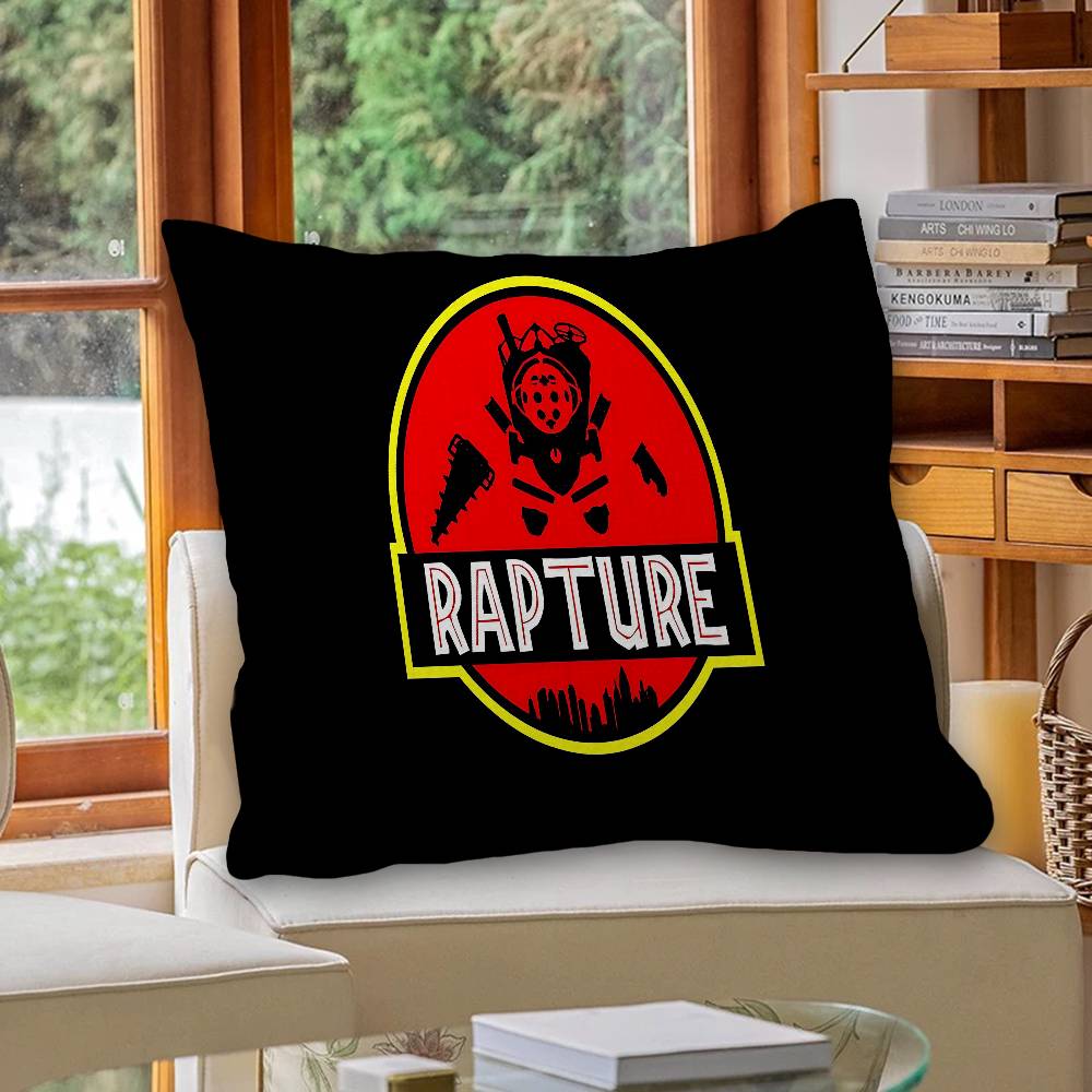 Retro B-Bioshock R-Rapture Game Office Cushion Pillowcase Car Cushion Cover45X45CM Lumbar Pillowcase Sofa Pillowcover