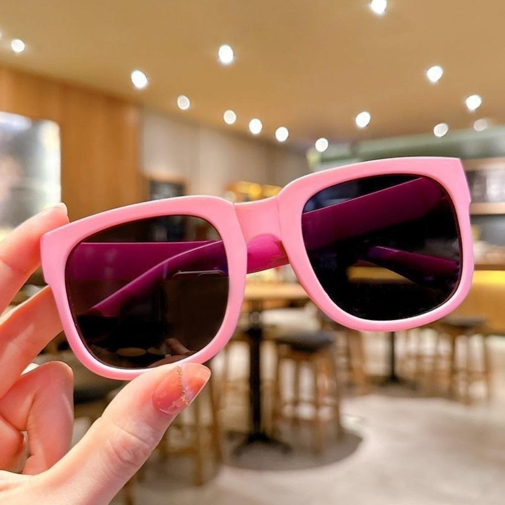 Candy Color  Sunglasses for Kids Folding Large Frame Sunglasses Children's Folding Glasses