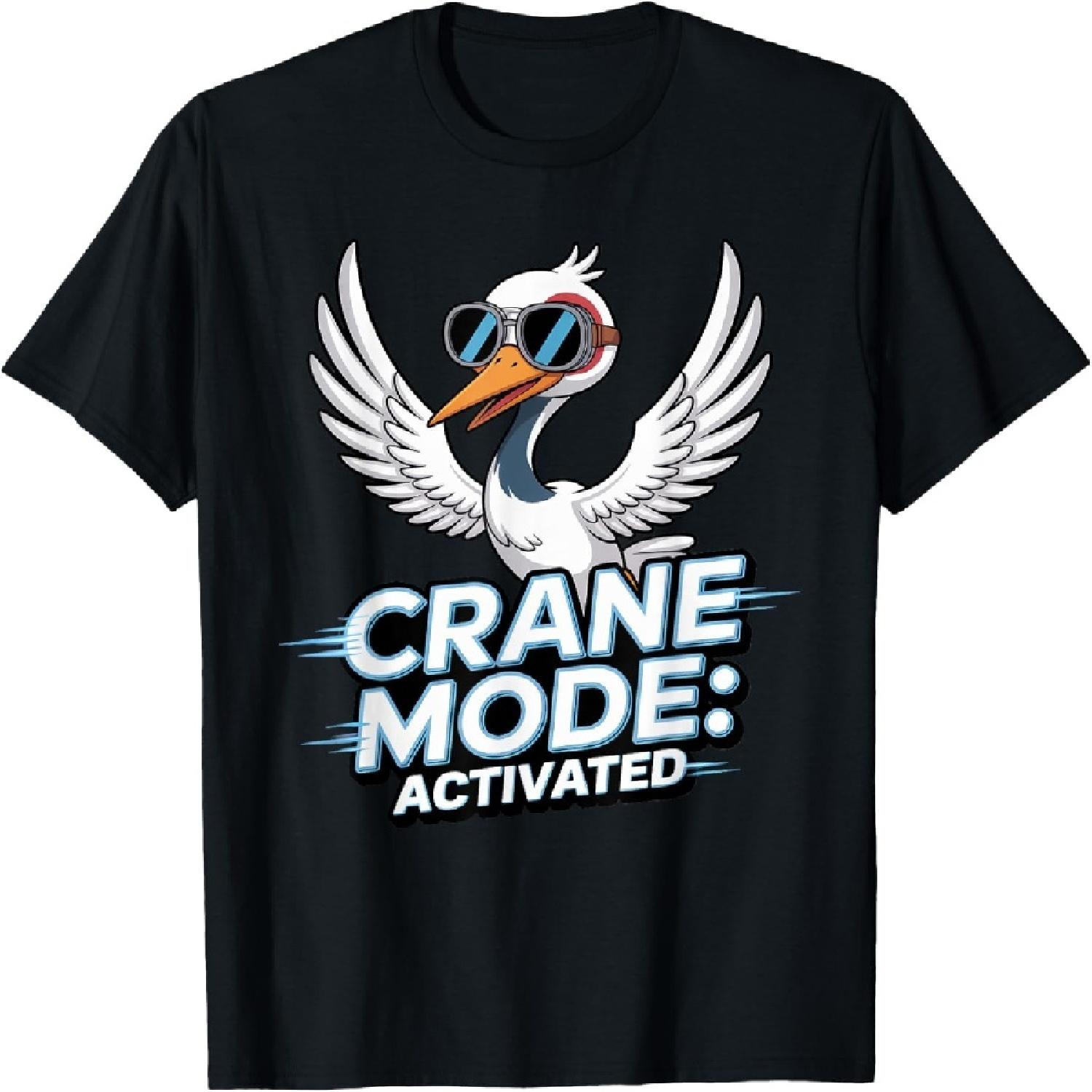 Crane Mode Activated Sandhill Crane Migration Art T-Shirt S