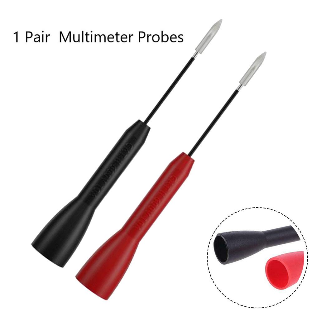 Pack of 2 Multimeter Test Probes 1mm Diameter Pins Non Destructive Type for Use with 2mm Diameter Electrical Test Probes