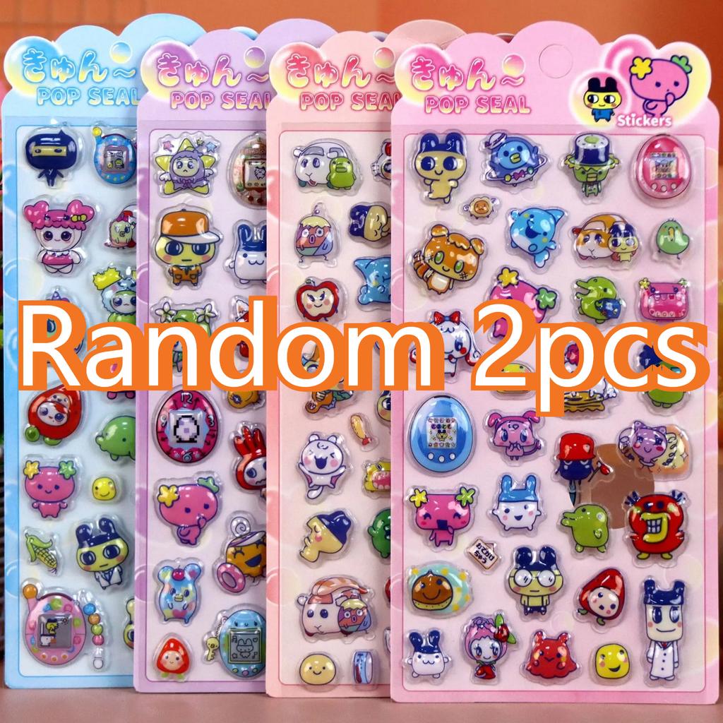 4Pcs Hot Cartoon Anime Decor Stickers - 3D Relief Hollow Waterproof Decals For Kids Laptop & Anime Fans Gift Presents