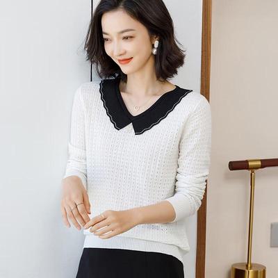 Yiliteng Women's Doll Collar Pullover Knit Sweater