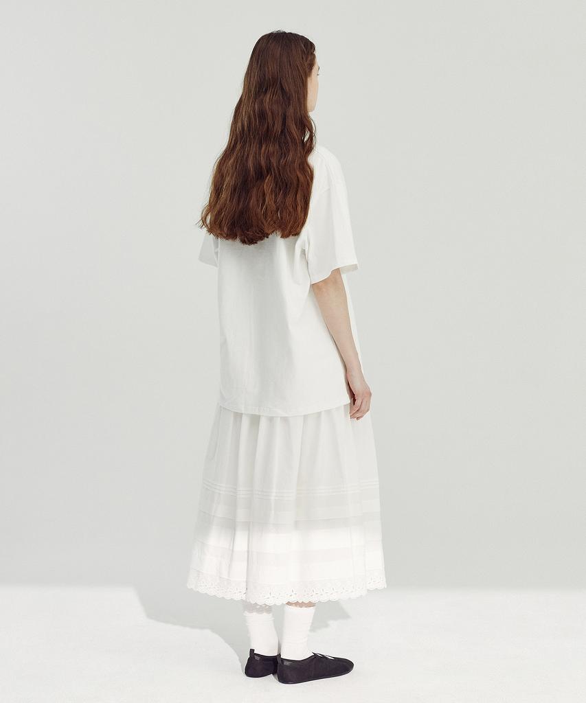 BETWEEN A AND B Starry Night Oversized T-Shirt [White]