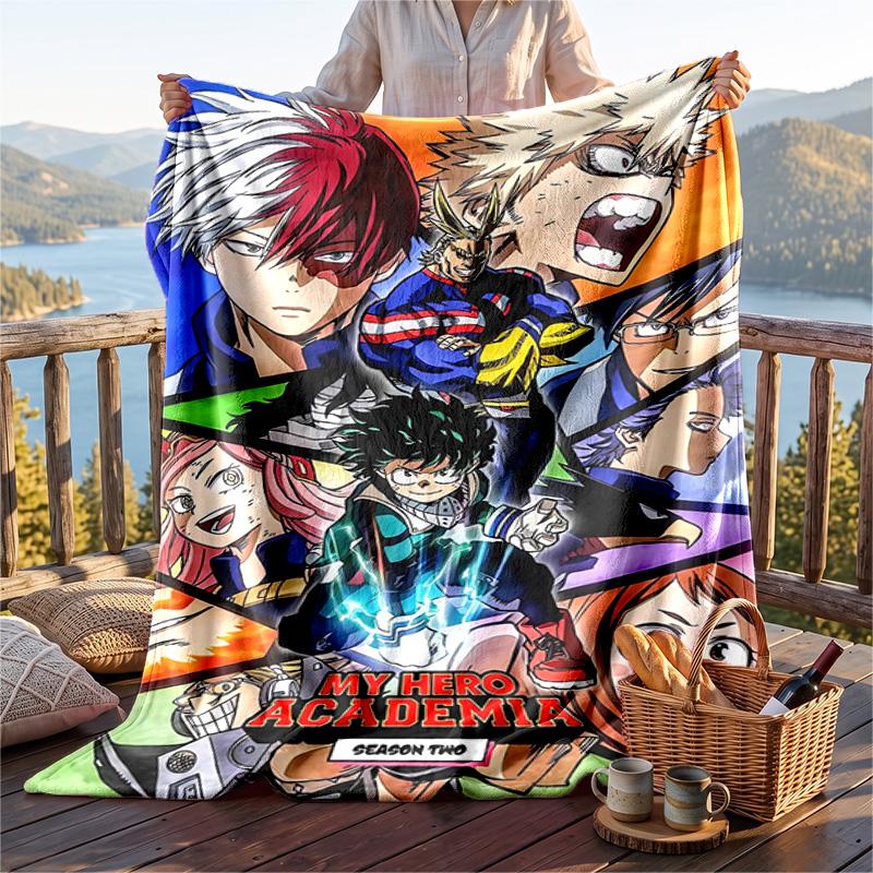 Warm Flannel Throw Blanket,My Hero Academia Lightweight Cozy Blanket For Bed Sofa And Daily Use