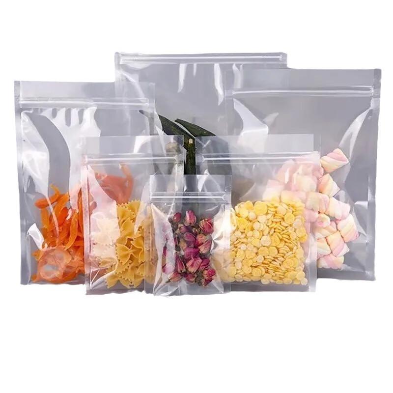 COFLYEE Frosted Flat Bottom Ziplock Food Storage Bags