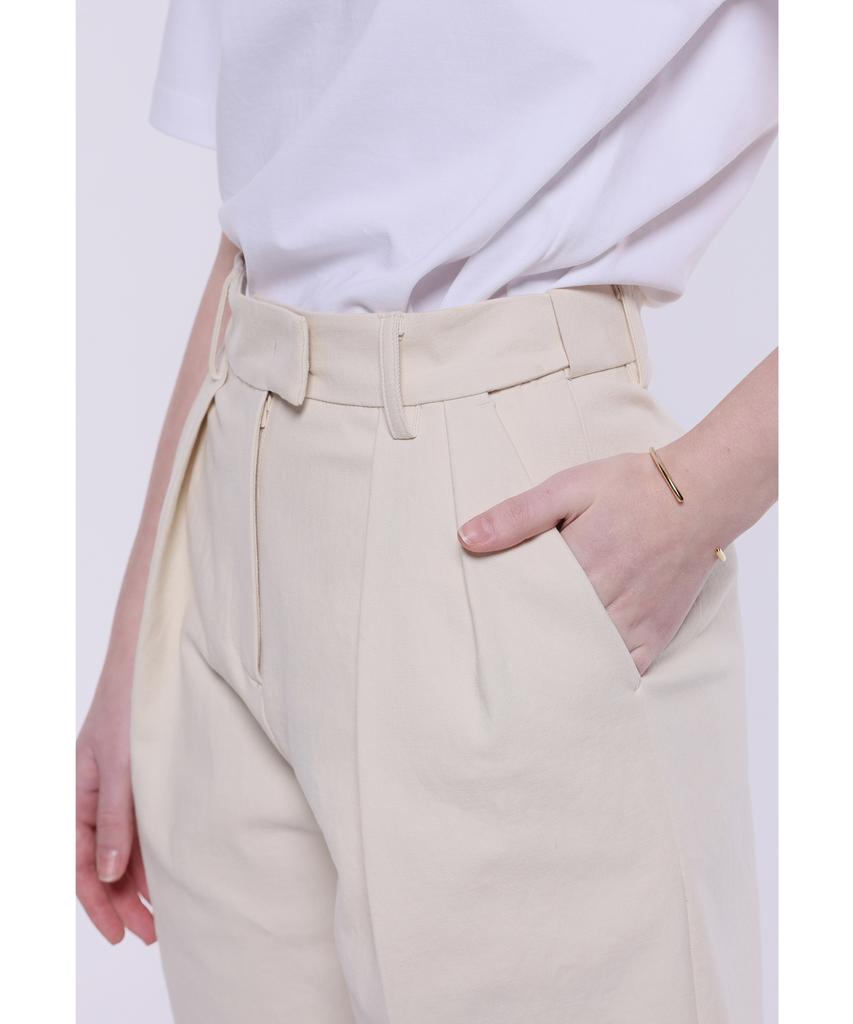 Kankeu Hidden Band Cotton Bermuda Shorts - Cream