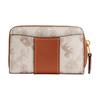 New COACH Essential Coated Canvas With Calfskin Card Holder Trumpets Women's Brass & Taupe CAN55-B4RGL