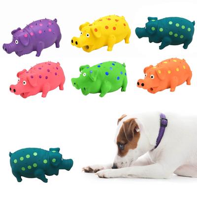 Cotton-filled Latex High-elastic Decompression Dog Toy Pet Toy Resistant To Chewing And Grinding Teeth Educational Pig Sound Pet