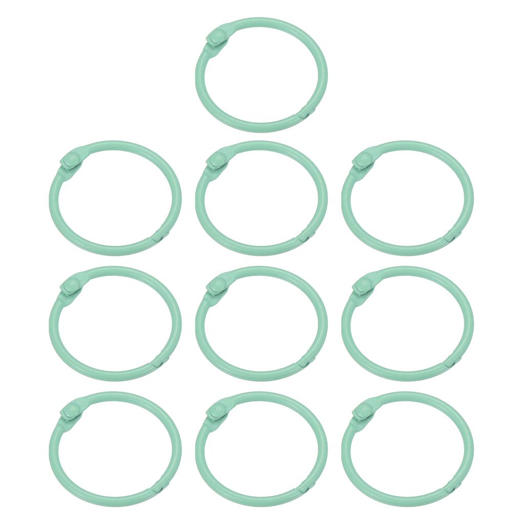 10Pcs Loose Leaf Binder Rings Book Hoops Metal Flash Card Book Binding Rings for Key Chain Index Card Scrapbooks Office Supplies