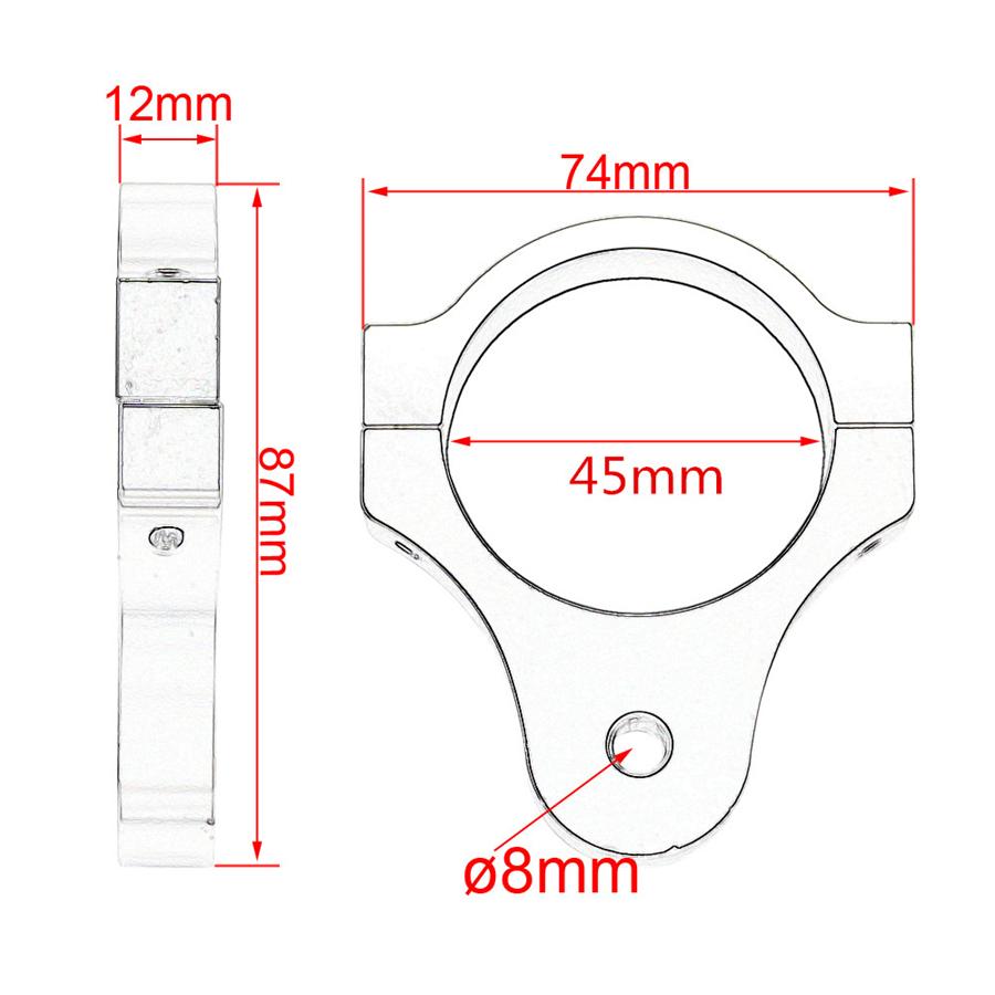 45mm Universal CNC Motorcycle Steering Damper Fork Frame Mounting Clamp Bracket