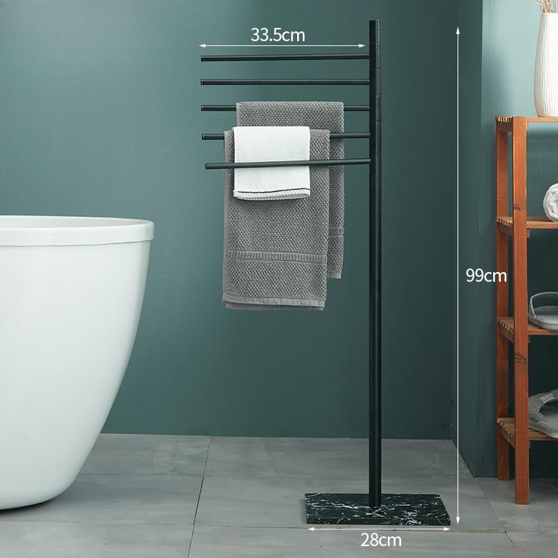 Metal Bathroom Towel Rack Standing Towels Storage Holder Multipurpose Towel Bar Modern Rotating Towels Bars Bathrooms Organizers