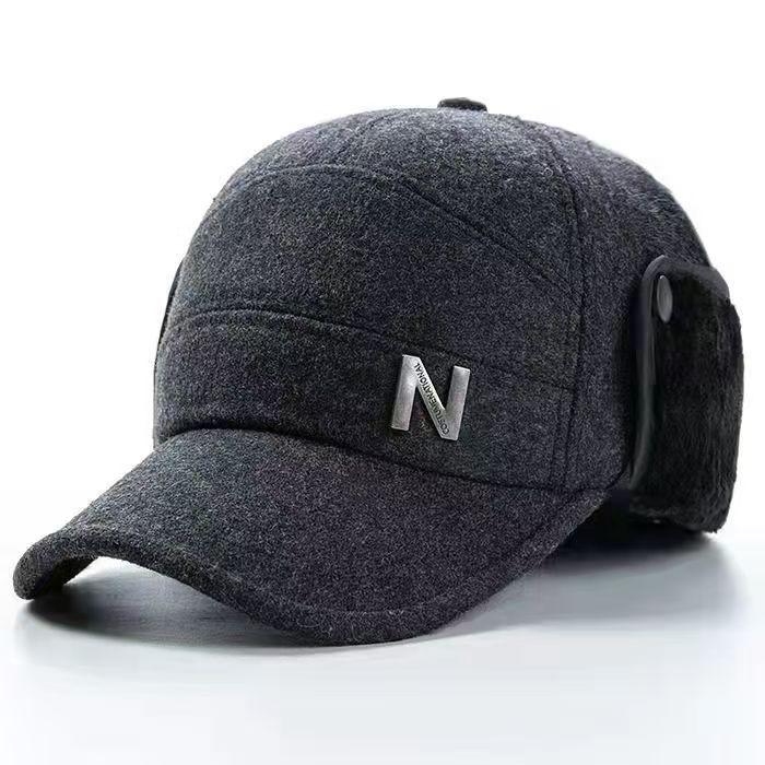 Winter Lei Feng Hat with Thick Lining, Ear Protection, Flat Top, Outdoor Leisure, Warm and Stylish