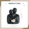Couple Statue Minimalism Art Crafts Collectible Ceramic Lover Figurine for Office Entrance Cabinet Fireplace Bedroom Living Room