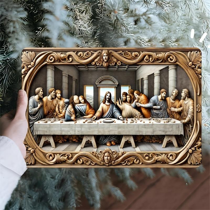The Last Supper Metal Wall Art Retro Bar Sign Outdoor Garden Home Decor Gift 20x30cm(7.8x11.8inch)