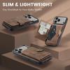 Retro Magnetic Leather Case for iPhone 17 Pro Max Air 16 Plus 16E 15 14 13 Mini 12 11Pro Detachable Card Slot Wallet Stand Cover