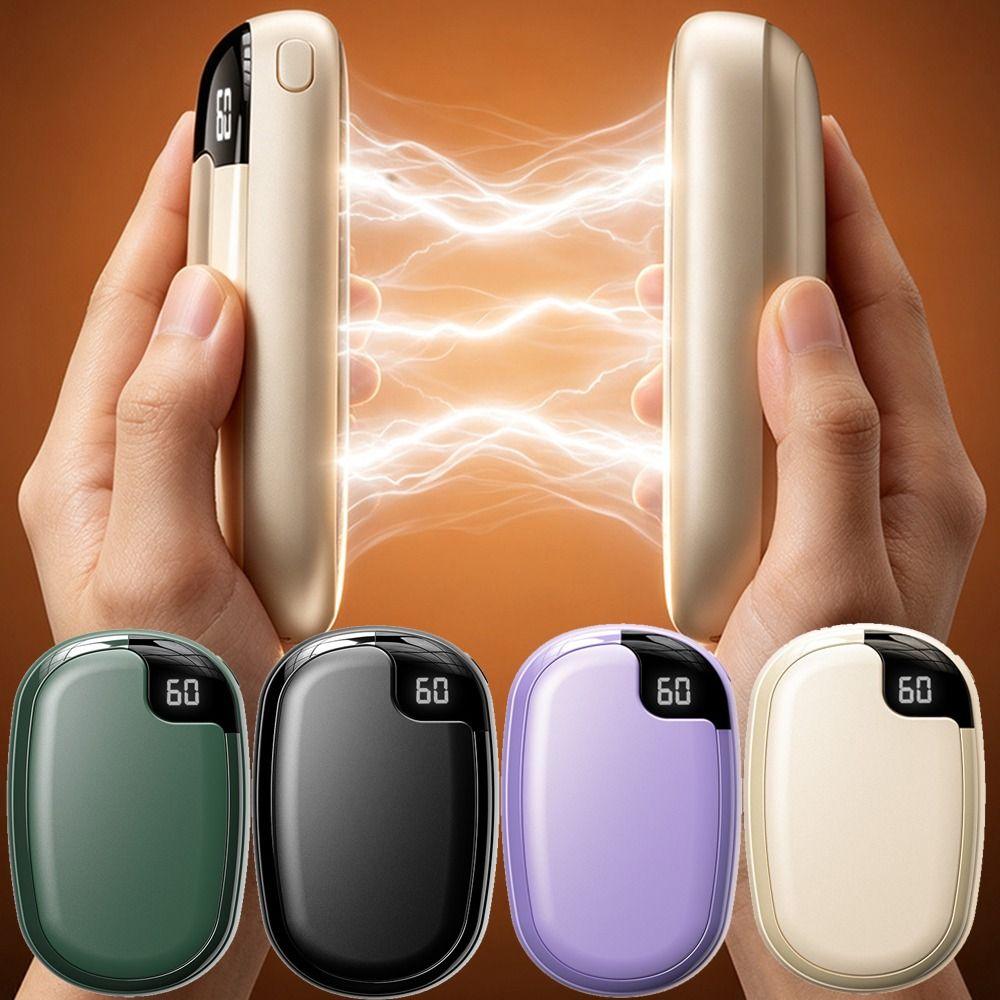 Digital Display Magnetic Split Hand Warmer 2 In 1 Pocket Warm Hand Treasure  Office