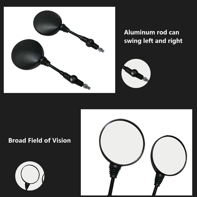 2pcs 8mm/10mm Motorcycle Rearview Mirrors Universal For Honda XR250 CRM250 CRF250 Yamaha XT200 Duiker 225 Kawasaki KLX250 KL250