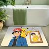 Pokemon Eevee Evolutions Group with Pikachu Print Non-slip Doormat, Soft Absorbent Floor Rug for Home Decor