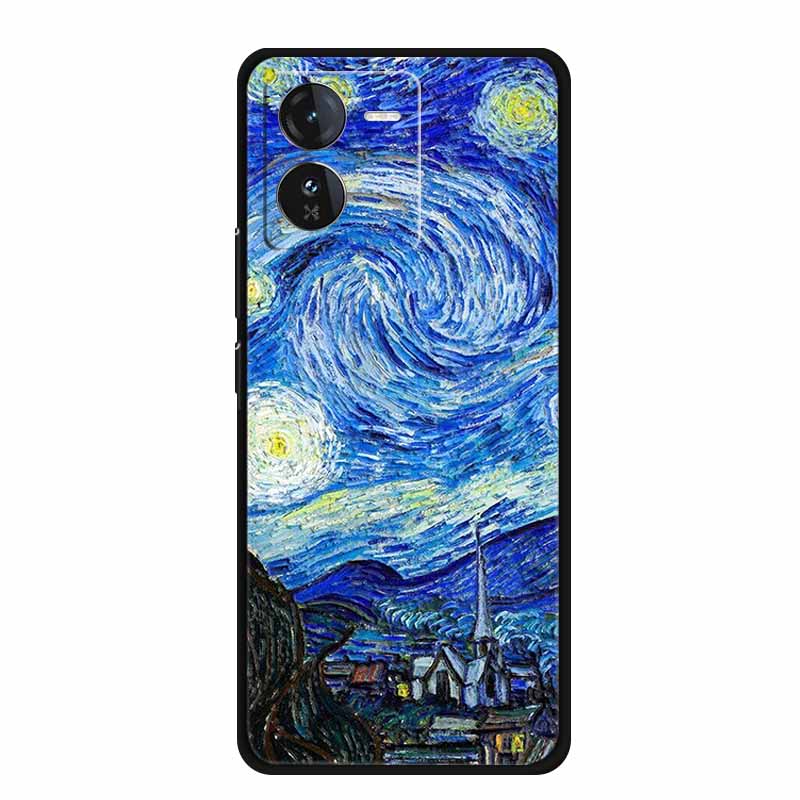 3D Emboss Case For Vivo iQOO Z9 x Phone Case Shockproof Black Silicone Soft Back Cover For Vivo iQOO Z9x Y37 Pro Case Z 9 x Capa