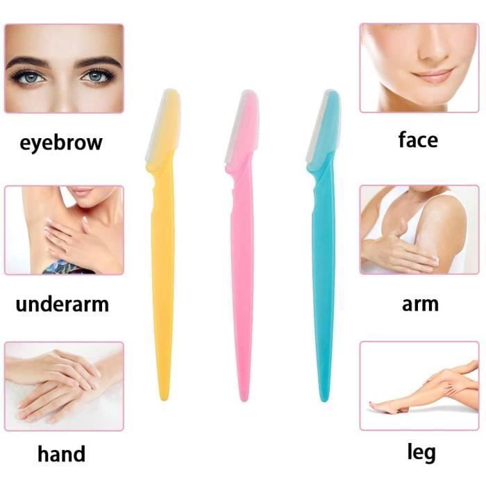 Rasoir Pour Sourcils Et Visage - DLZAOAO - 15 Pièces - Doux - Indolore - Haute Qualité