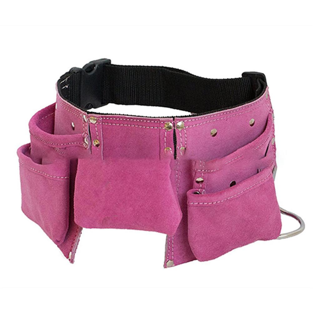 

Leather Tool Belt - Children s Work Belt With Hammer Rings For Outdoor Garden Role Playing Games розовый