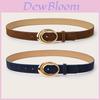 Minimally Retro Gold Ring Buckle Decorative Suede Women Casual Belt For Fashion Accessories