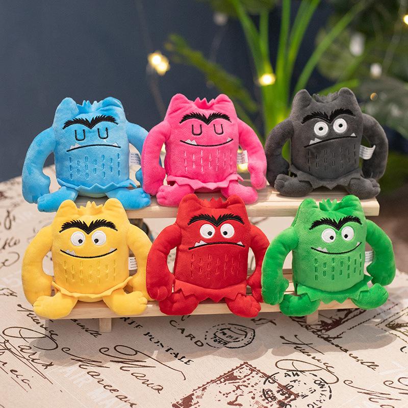 Il più favorevole set da 6 pezzi Kawaii Il Mostro dei Colori Bambola di Peluche Mostro Colore Emozione Peluche Giocattolo Riempito Per Bambini Regalo di Compleanno