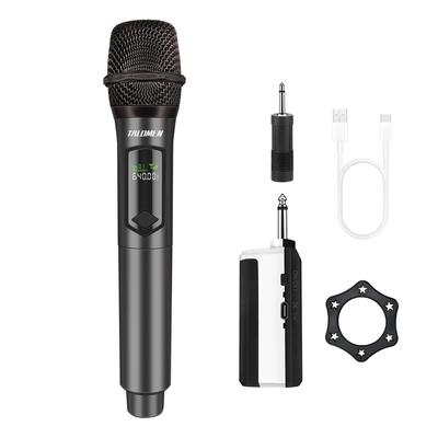 TALOMEN Wireless Karaoke Moving Coil Microphone with 50M 10 Hours of Wireless Microphone Kit for Home and Parties K60-1 Microphone, Microphone, 6.35mm
