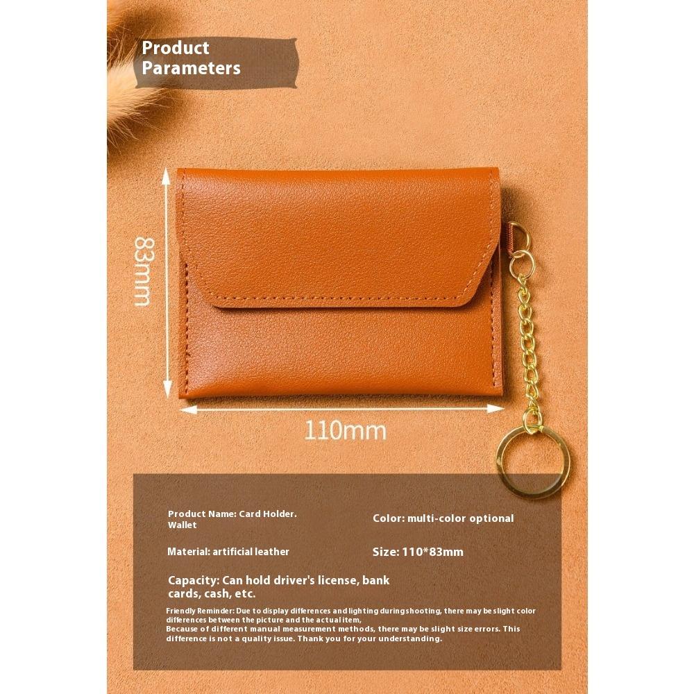Ultracienki Portfel na Karty, Damski Mały Mini Breloczek, Zintegrowana Saszetka na Monety, Prosty Pokrowiec na Kartę ID, Wielofunkcyjny Wizytownik.