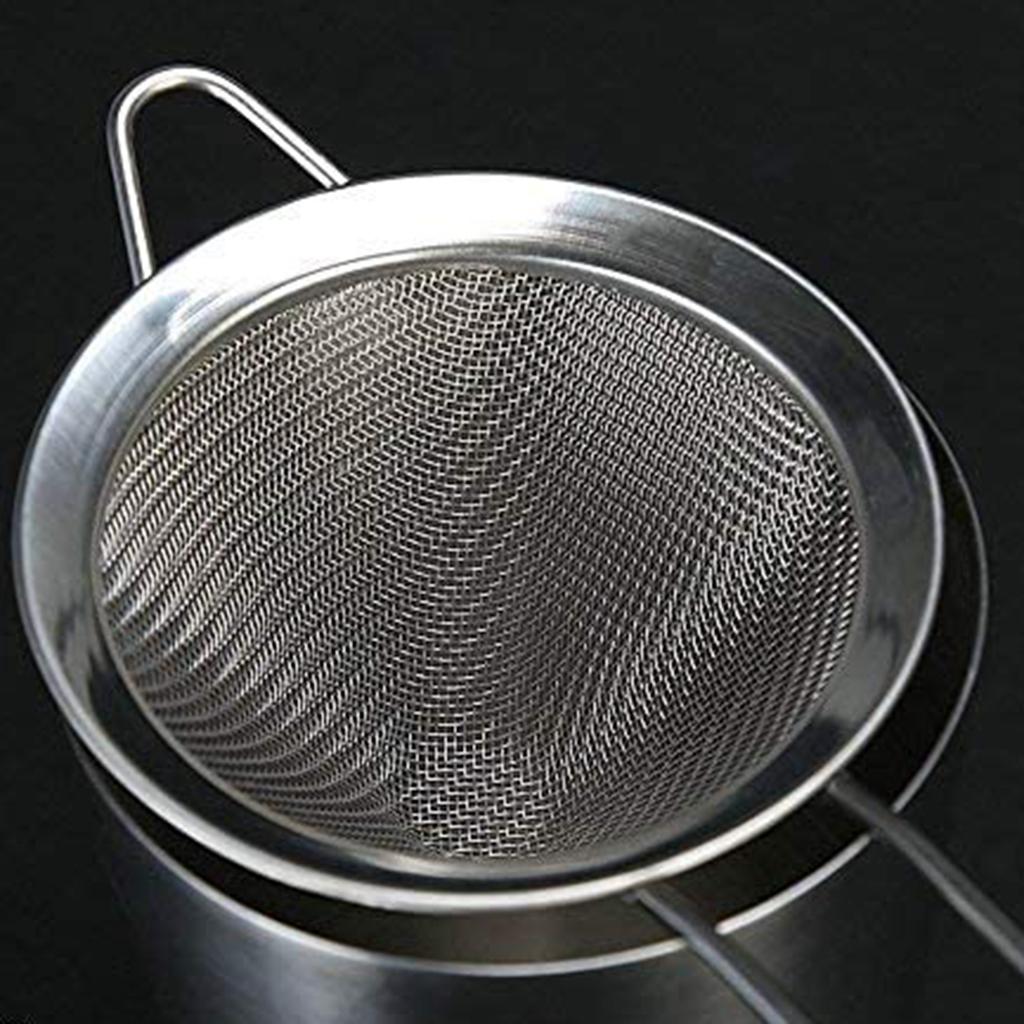 Fine Mesh Strainer 304 Stainless Steel Conical Sieve Tea Strainer with Long Handle for Cocktail Bar Coffee Juice Filtering Tools