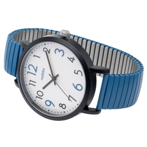 

Fieldwork Women s Analog Watch with Metal Band and Bellows, Stainless Steel, Simple Design, Greco Blue, ST300-4