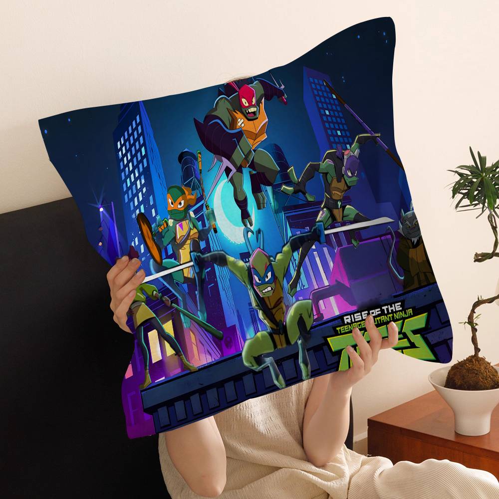 Federe Cuscino Gioco Tartarughe Cartone Animato Anime-TMNT Biancheria da Letto per la Casa Copricuscino Decorativo Matrimonio Federa Super Morbida