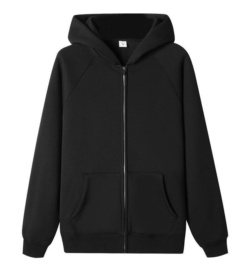 

Трендовое флисовое худи на молнии однотонной расцветки (ESS666#380г) – Возможность настройки логотипа Large