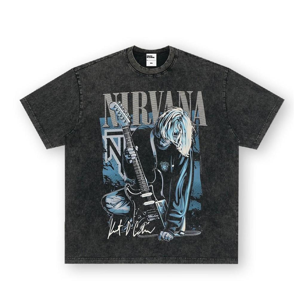 2025 Nirvana Vintage Retro Washed Long Sleeve Tee