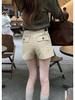 Women's 2025 Retro Suede Wide-Leg Shorts - Casual Winter Bootcut with Large Pockets