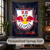Personalized Wall Tapestry,RB Leipzig FC Custom Text, Soft Fabric Wall Art For Indoor Decoration