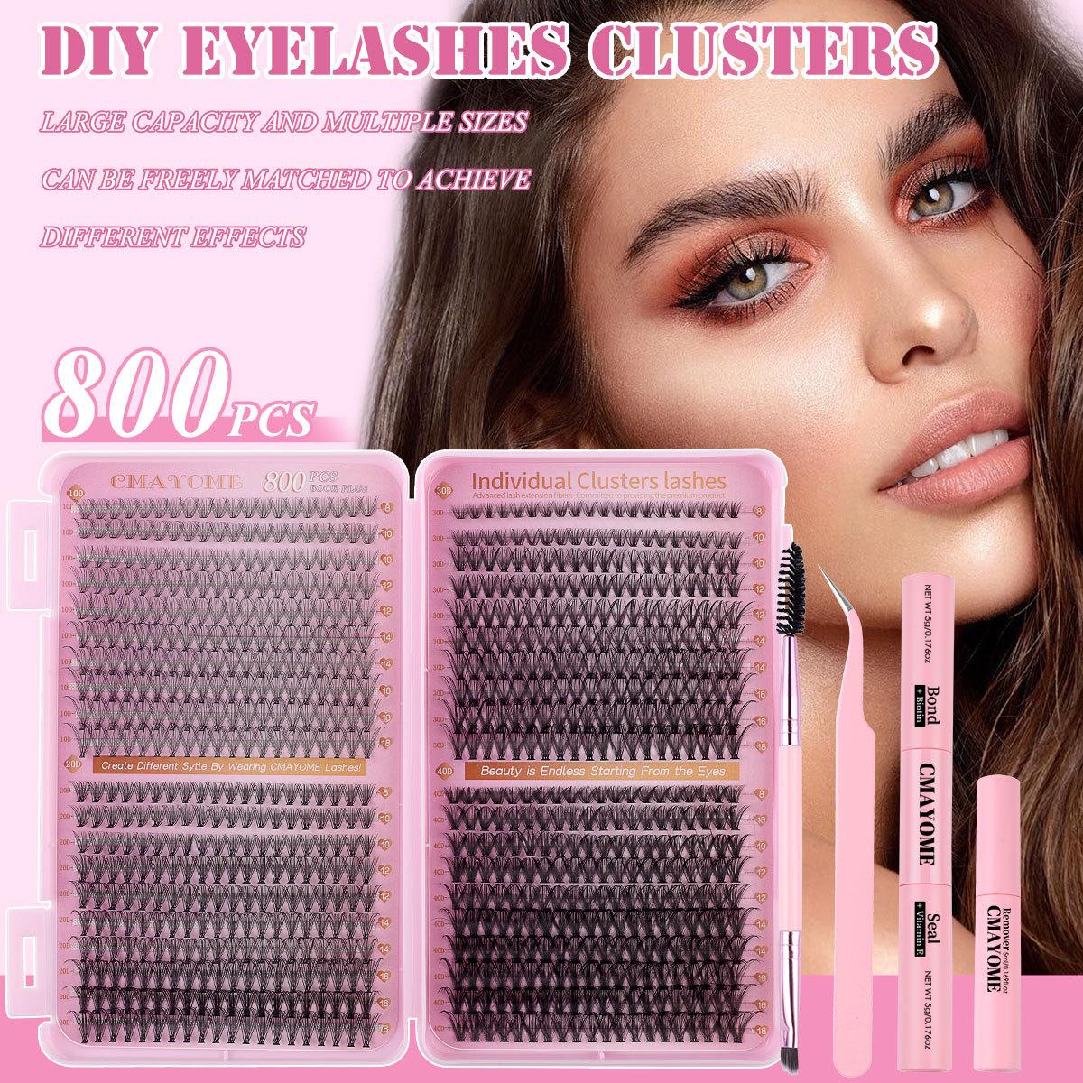 

Diy Segmented Messy Exaggerated 8-18Mm Large Capacity D Roll Eyelashes Eyelash Set