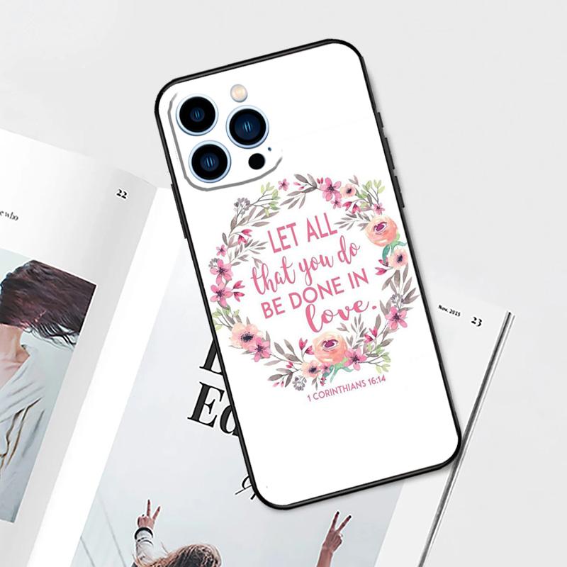 Jesus God Bible Quotes Case For iPhone 17 Pro Max 17 Air 11 14 15 16 Pro Max 12 13 Mini 16 Plus 16e Phone Cover