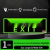Fluorescent Fire Exit Sign - Self-Adhesive, No Wiring