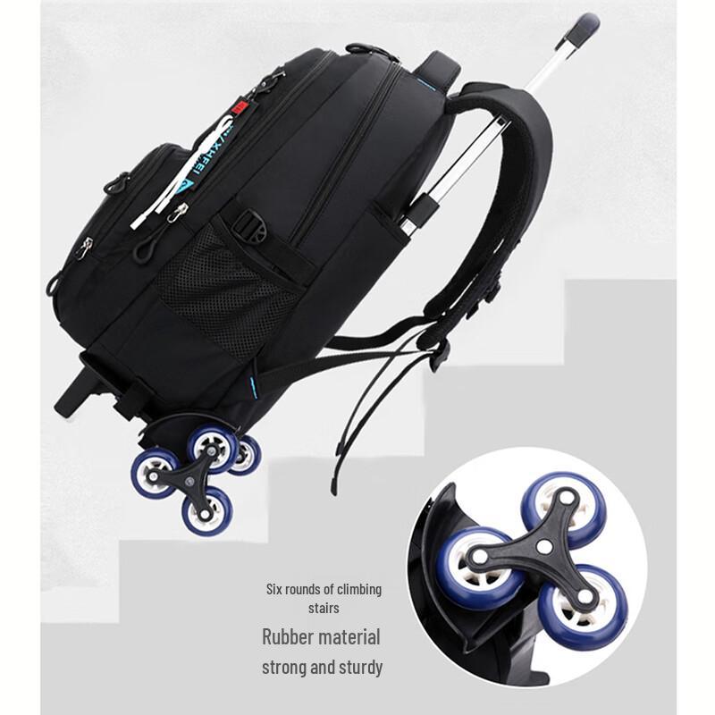 ZIRANYU Kids' Detachable Rolling School Backpack