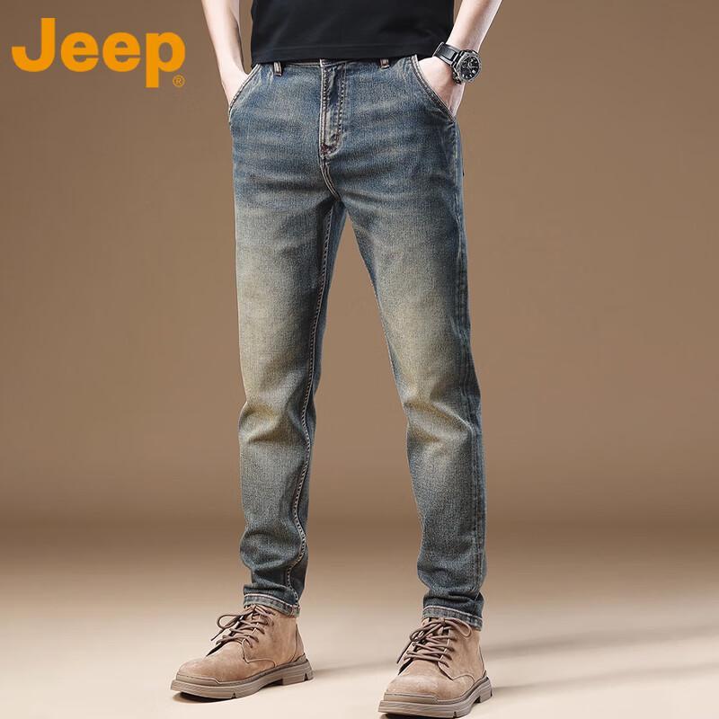 

JEEP Men s 2025 Autumn/Winter Retro Straight-Leg Jeans 31