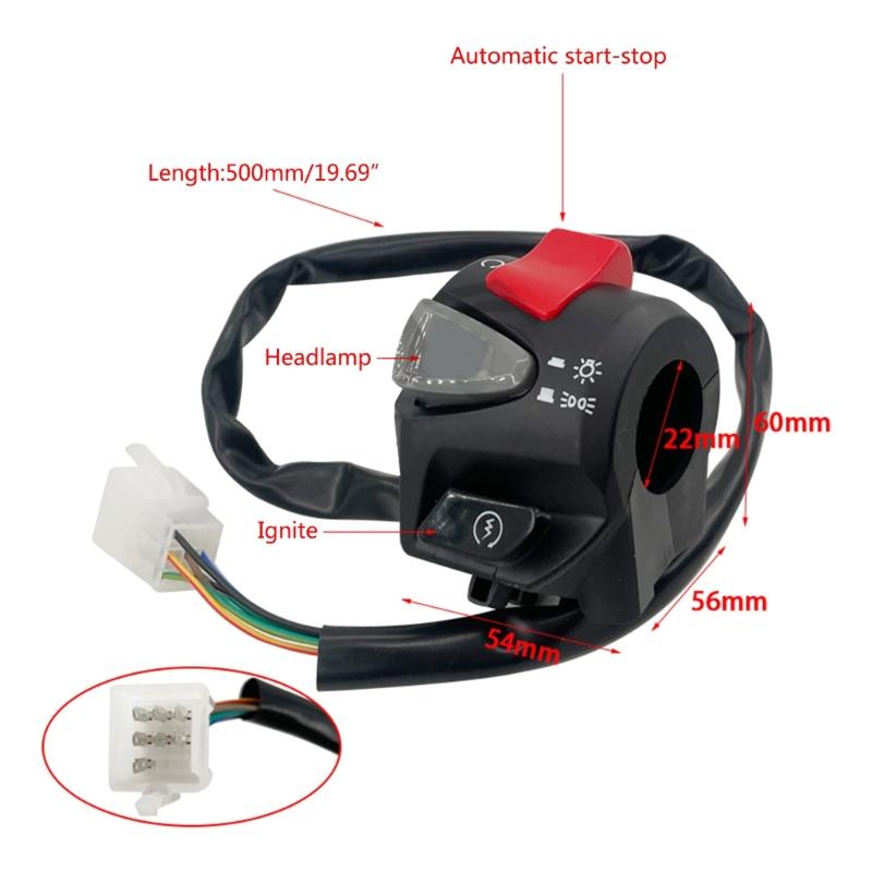 Motorradschalter Griffschalter Hupenknopf Blinker Elektrischer Nebelscheinwerfer Licht Start Lenker Controller für PCX150