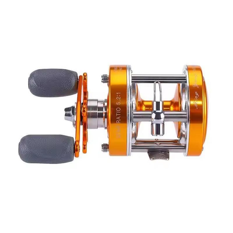 Left and Right Handsmetal Bearing Spinning FishingReel Speed5.2:1Double Brakes  Powerful Reel Saltwater Fresh Water Drag