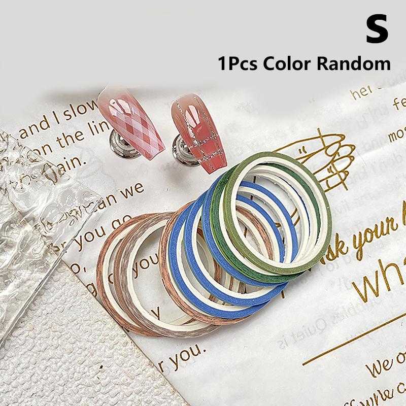 

1 рулон профессиональной маскирующей ленты для нейл-арта, рулоны, креативные направляющие ленты для полосок, инструменты для самостоятельного маникюра 2mm