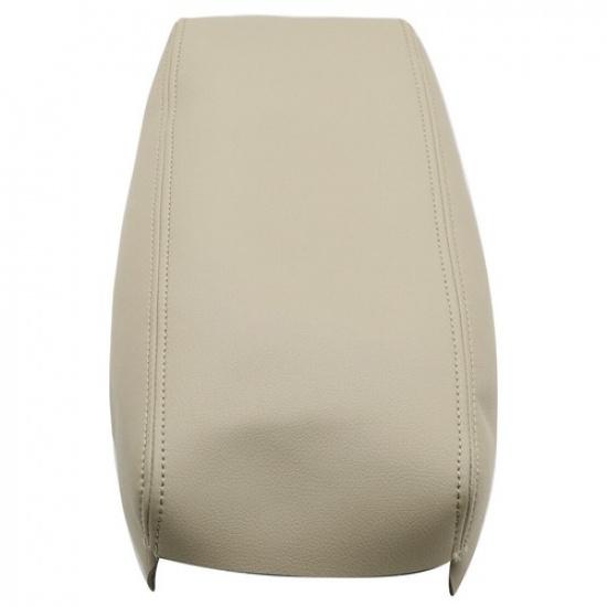 Car Leather Center Console Lid Armrest Cover Beige Tan Fits 2004-09 Toyota Prius