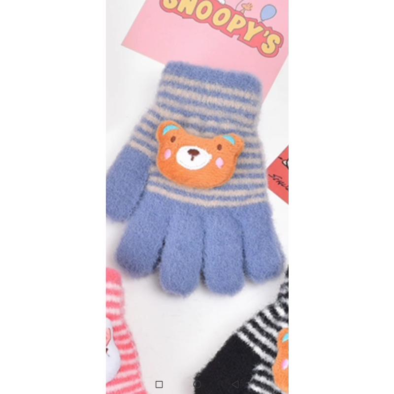 Children's gloves, boys and girls five-finger gloves, children's autumn and winter warm and antifreeze sub-finger cartoon cute