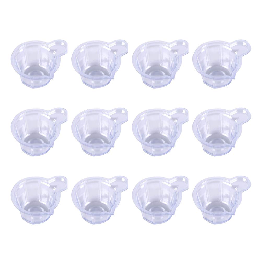 HEALLILY 100 Pieces Epoxy Mixing Cups Plastic Clear Measuring Cups for Resin Epoxy Paint DIY Disposable Mixing and Stirring Cups 40ml